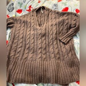EUC Free People Brown Knit Sweater